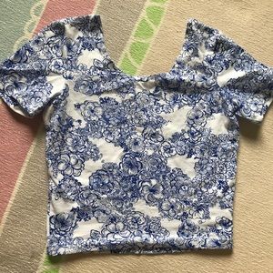 American Apparel floral crop top